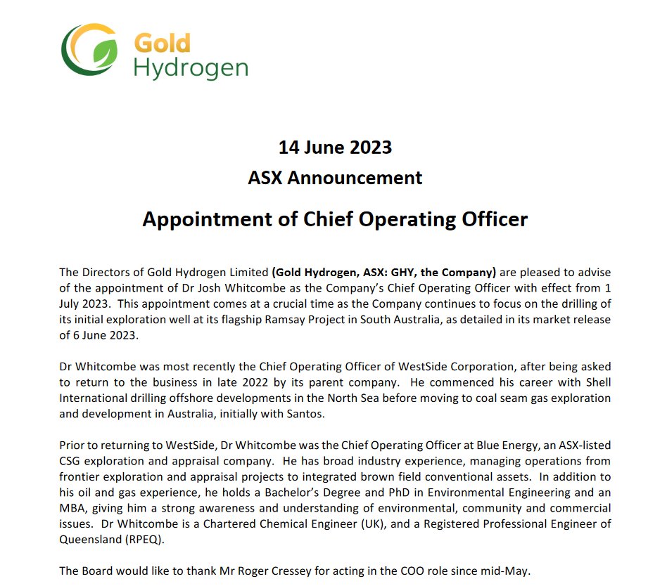 Gold Hydrogen Ltd tweet media
