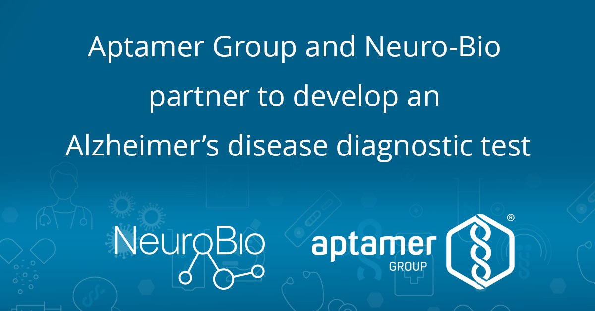 AptamerGroup's tweet photo. Today we announce our partnership with @NeuroBioLtd to use #Optimer binders to develop a #diagnostic test for #Alzheimer's disease. Binders to a novel biomarker for the disease have been successfully developed and patented for use in a #lateralflow test.
 
https://t.co/1JiodvPcVe https://t.co/7FGuZF0JS1