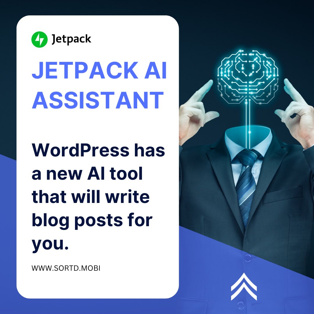 sortd_mobi's tweet photo. Another example of generative AI writing tools hitting the mainstream. WordPress is getting a sleek new AI plug-in that can generate and edit text. The tool is called the Jetpack AI Assistant. The new plug-in can also edit the tone of text, letting users choose between styles like ‘provocative’ and ‘formal.’ 
#wordpress #wordpressvip #jetpack #wordpressjobs #wordpressdeveloper #wordpressdesign #wordpressblogger #wordpresstheme #wordpressblogger #wordpresstips