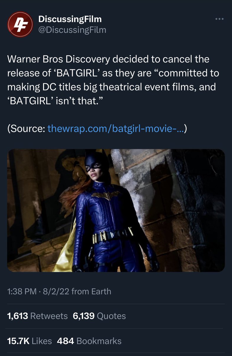 The flash being a box office bomb is justice for Batgirl