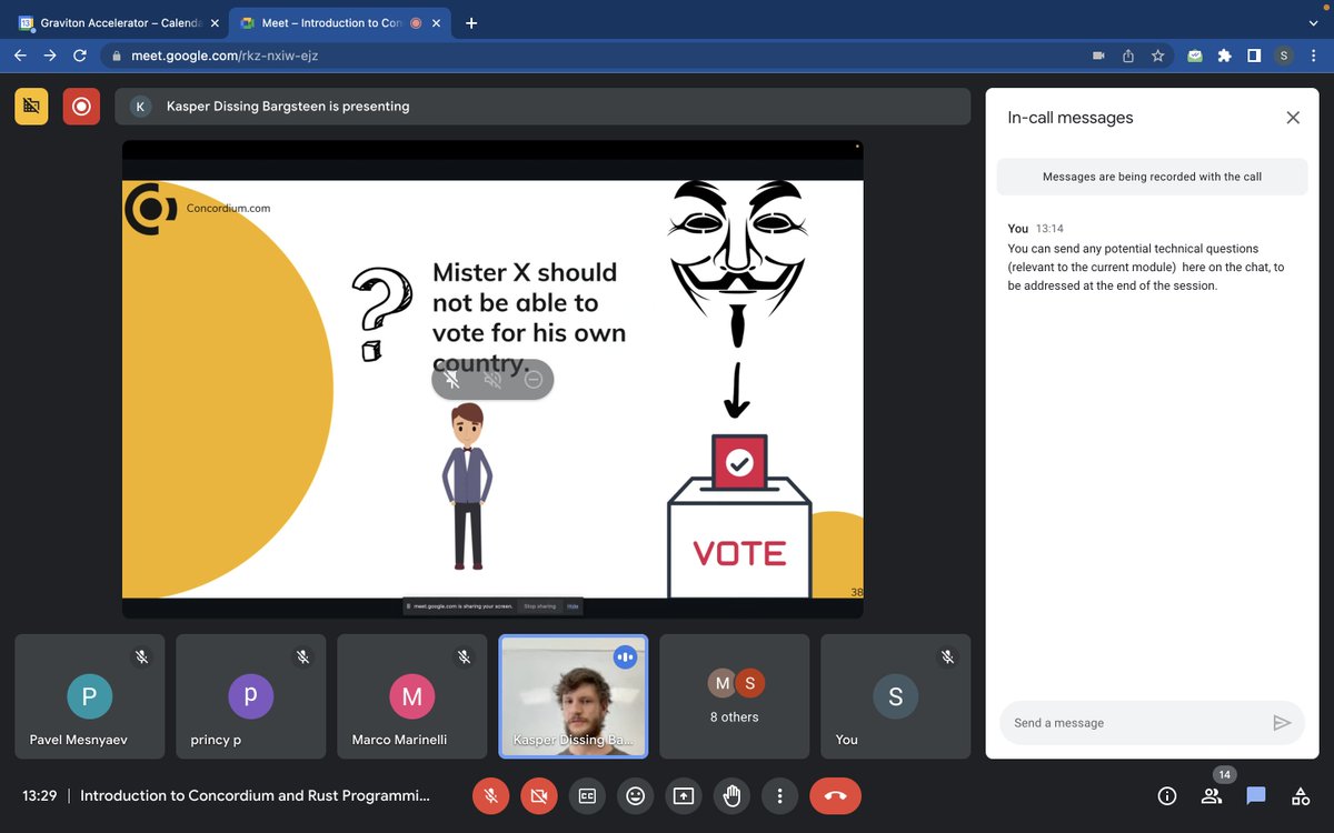JoinGraviton's tweet image. Missed Day 1 of #Concordia2023 workshops? Don&apos;t fall behind in this 2-week marathon journey! 

Don&apos;t forget to join in at 1 PM IST today, at: 

meet.google.com/wfc-zhzw-kqm

(Learn how to setup the Concordium Browser Wallet and deploy your first dApp! )