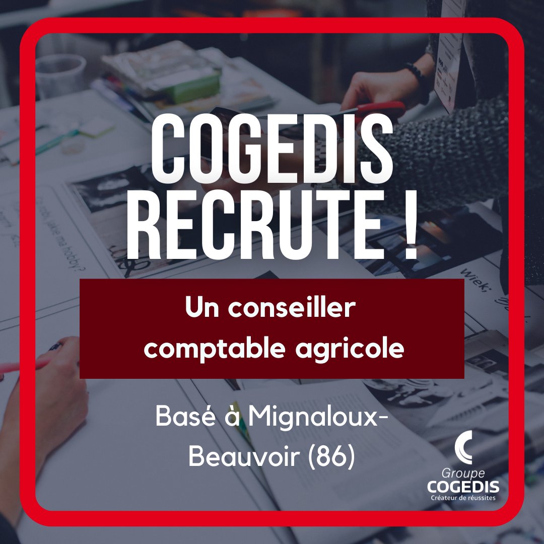 [#Recrutement] Cogedis recherche des conseillers comptables agricoles, partenaires privilégiés des exploitants agricoles ! 🤝🌱 à Mignaloux-Beauvoir (86) 🚩

Apportez du #conseil en vous appuyant sur des expertises et outils innovants 👍

Intéressé(e) ? ⤵️
bit.ly/3X5wc7d