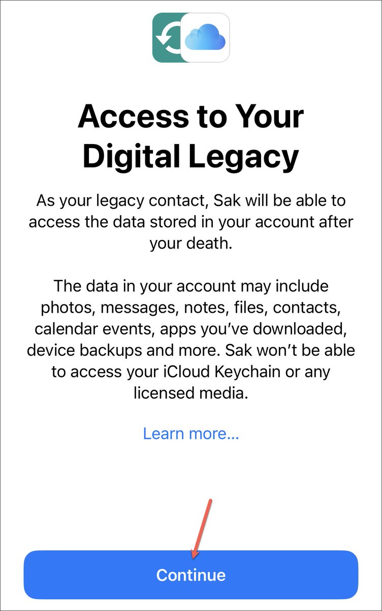 Kwa watumiaji wa iphone fanya hivi ingia setting >>chagua sehemu name, apple id >> password & security >> legacycontact >>chagua add legacy contact Kisha fuata maelezo utakayopewa.