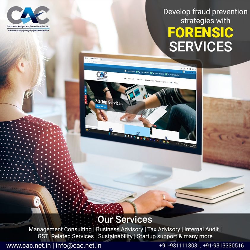 Develop fraud prevention strategies with forensic services
Contact Us :- cac.net.in | info@cac.net.in
+91-9311118031, +91-9313330516
#financialplanning #financialchallenges #financial #financialrisk #financialriskmanagement #Accounting #ACCOUNTMANAGEMENT