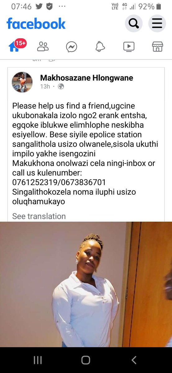 Guys please retweet until we find her💔😓