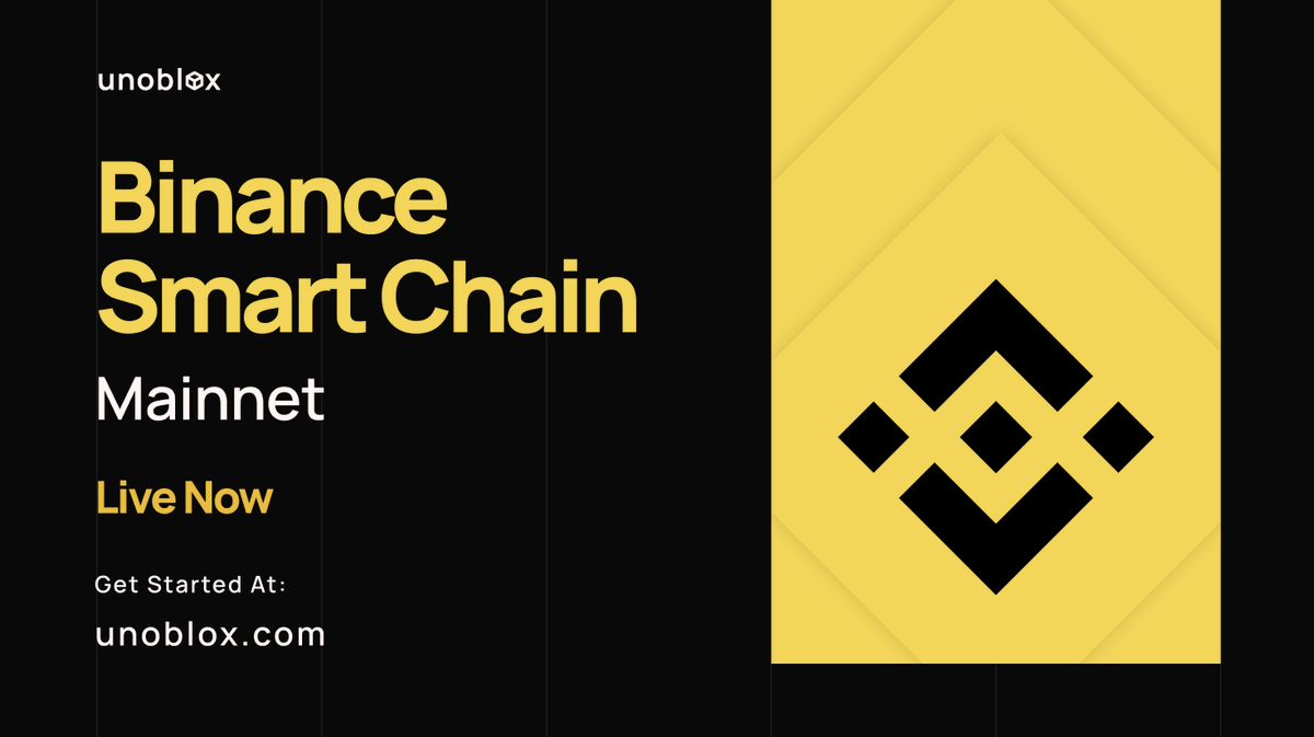 We are pleased to announce that 𝐁𝐒𝐂 𝐌𝐚𝐢𝐧𝐧𝐞𝐭 successfully integrated into our platform <a href="/0xUnoblox/">unoblox</a> and we are continuously adding new blockchains to it every week.

Stay connected with us and enjoy the 10M free RPC call to develop or test your blockchain project.