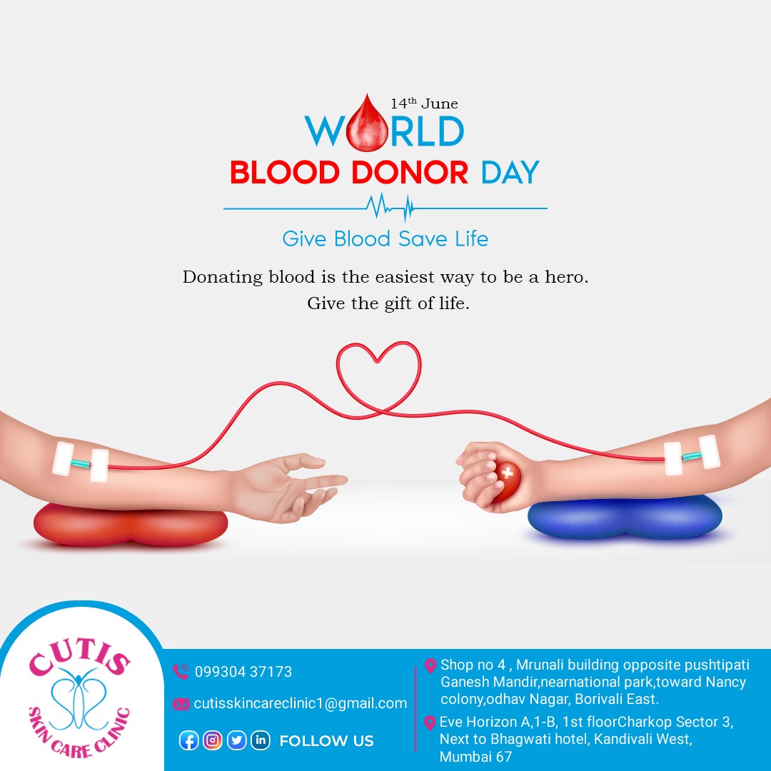 On this day, let's raise awareness about the importance of blood donation and its impact on World Blood Donor Day

#SkinSpecialist #FlawlessSkin #SatisfiedCustomers #ResultsThatMatte #worldblooddonorday #blooddonation #donateblood #sanbs #hashtagsproperties #health #blood #donate