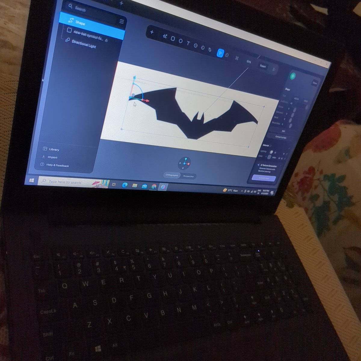 FLEXANDGRID's tweet image. Currently working on this 3D Batman logo in #spline.