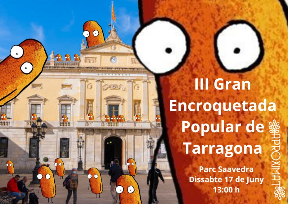 💥Xifra rècord: Més de 2.000 croquetes a la Fira Aproxima’t a Tarragona💥

Entre les més de 2.000 croquetes que podreu tastar hi han les clàssiques de carn d'olla, veganes d'arròs del delta, de galta de porc amb cervesa Kesse, pop de roca, formatge i cireres... Fins a 7 tipus!