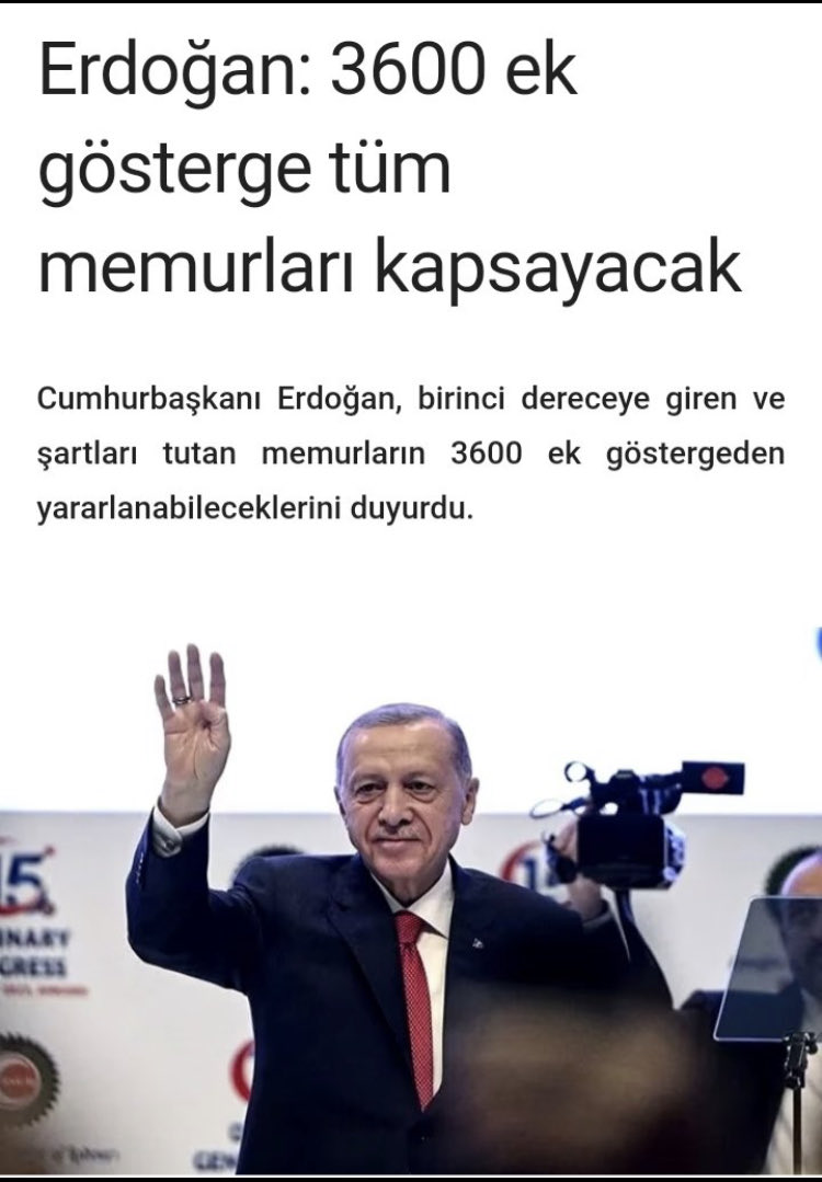 #BirinciDerece3600 
Mecliste ilk görüşülmesi gereken teklif, 1.Dereceye gelmiş, mağdur edilmiş, seçimden önce 3600 ek gösterge sözü verilen 470.000 memur ve emeklisine verilecek olan 3600 ek gösterge Kanun Teklifi olmalıdır.
<a href="/RTErdogan/">Recep Tayyip Erdoğan</a>  <a href="/isikhanvedat/">Prof. Dr. Vedat Işıkhan</a> <a href="/akbasogluemin/">Av. M.Emin AKBAŞOĞLU 🇹🇷</a> <a href="/_aliyalcin_/">Ali YALÇIN</a>