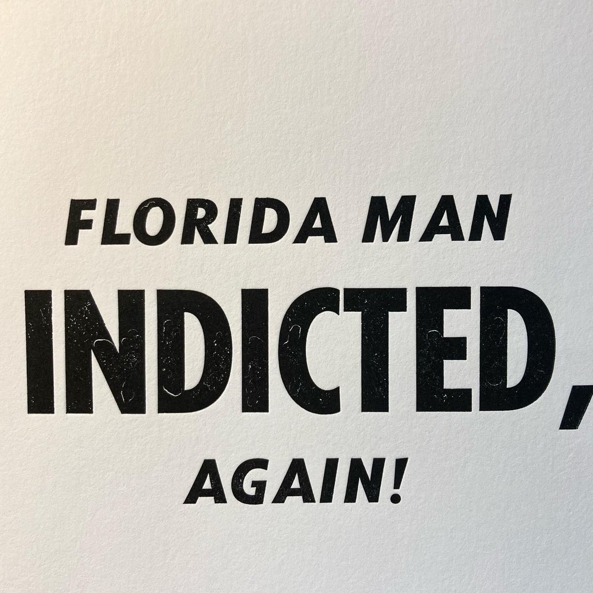 TLinotypist's tweet image. Law and order was never about law, order, or the rule of law, only stoking fear to promote white supremacy, more grifting, and power. #Linotype #letterpress #typecasting #TrumpIndicment #TrumpArraignmentDay #EspionageAct #lawandorder #nuclearsecrets