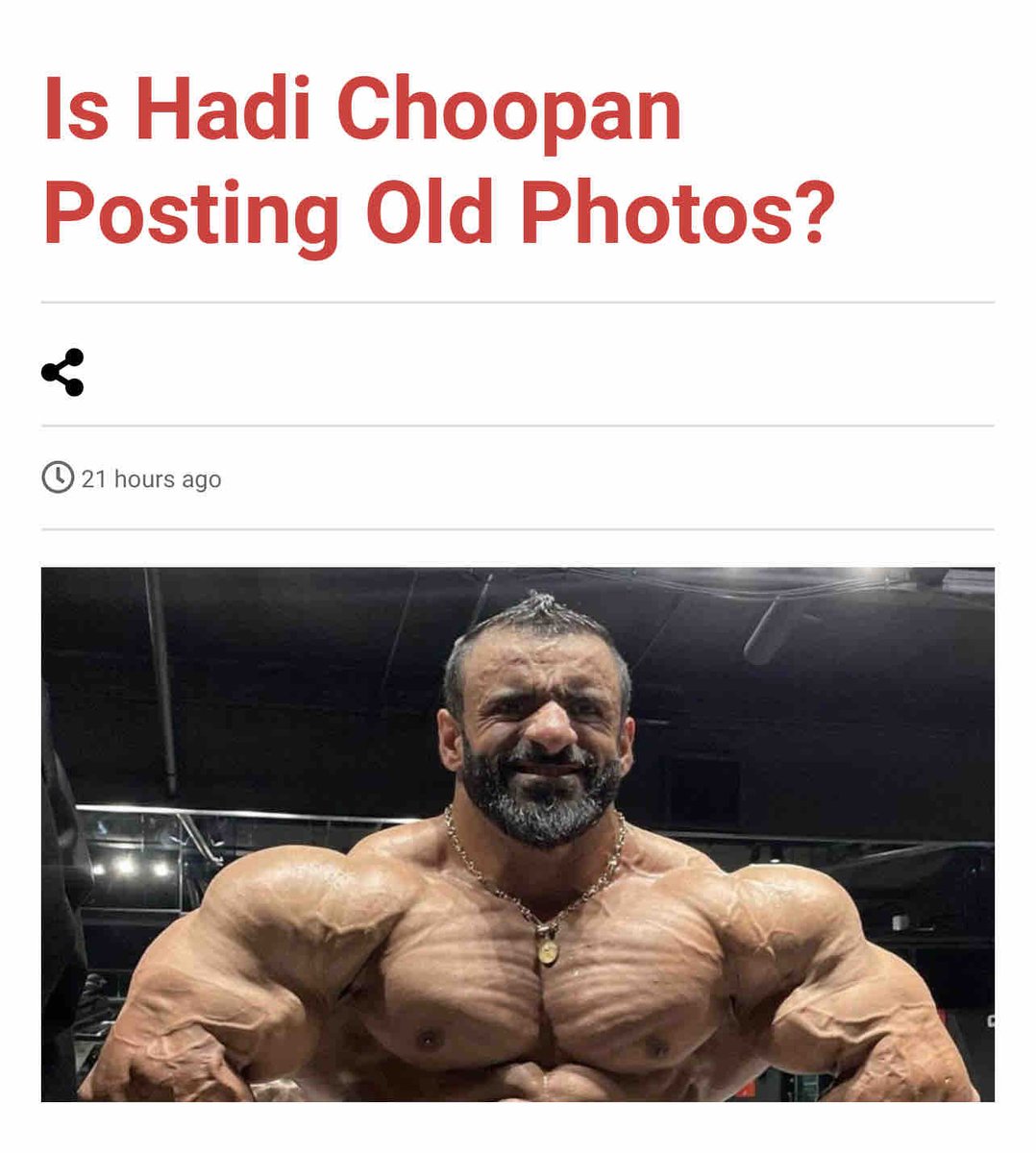 RDiMaggio69's tweet image. Is Hadi Choopan Posting Old Photos?

👉 Read more here👇
👉 ironmagazine.com/2023/is-hadi-c…

#Hadichoopan #mrolympia2023 #bodybuilding #ironmagazine