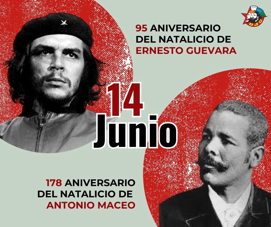 Fecha significativa de nuestra historia. Hoy #Cuba conmemora el natalicio de éstos dos grandes hombres, cuyo ejemplo es faro y guía de la juventud cubana que mantienen vivo su legado. #ComoElChe #MaceoVive #UJC @aylinalvarezG <a href="/MeyvisEstevezE/">Meyvis Estevez Echevarría</a>