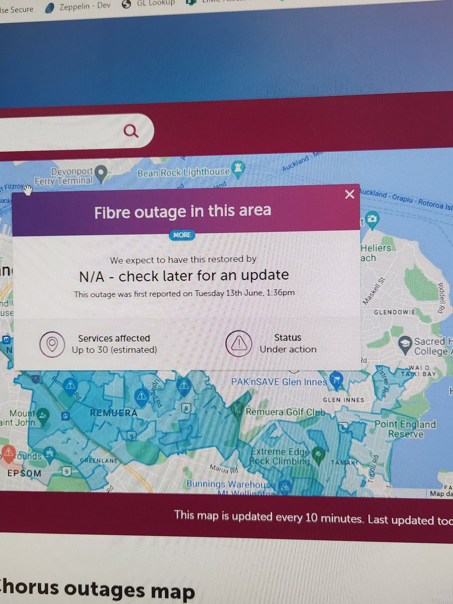devanbickley's tweet photo. @ChorusNZ how do I get an update and expected resolution on this outage, previous resolution time was 13:30 today..... But now undefined.

2nd day with no internet.... https://t.co/xCR8jzPTKR
