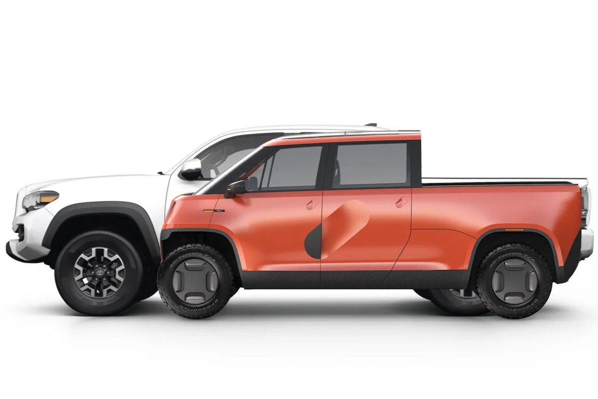 The new Telo truck shows that electrification is a chance to reimagine car design -- not just add weight and size (ahem, Detroit).

Meet the $50k Telo:
🔹 Length of a Mini Cooper
🔹 350 miles of range
🔹 ~2 tons lighter than a Silverado EV

theverge.com/2023/6/13/2375…