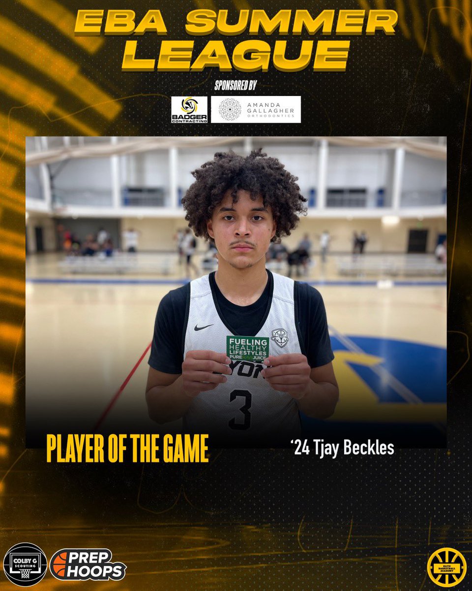 EBASummerLeague's tweet photo. FINAL: Overlea 47 Curley 38

@purerawjuice Player of the Game:

‘24 Tjay Beckles paced in the win w/ 15PTS https://t.co/6WNzdDrS2d
