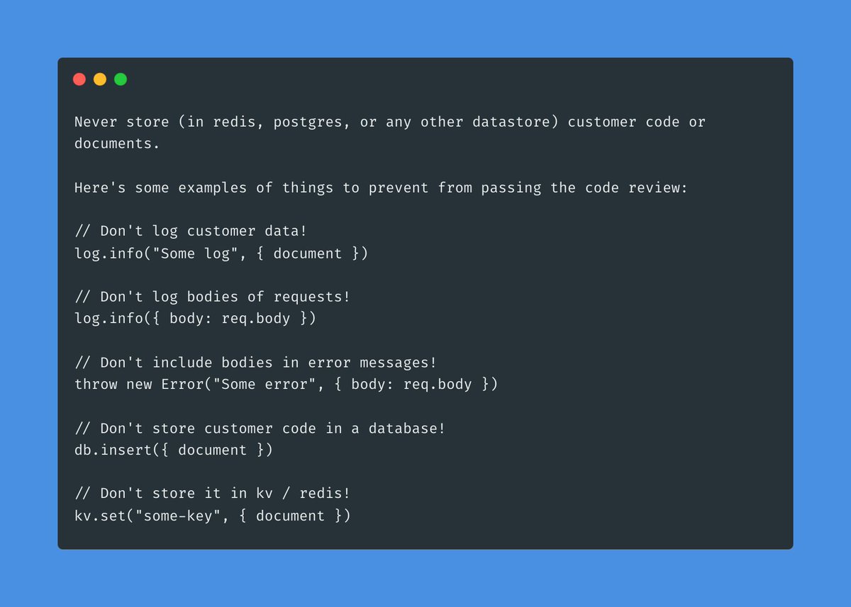 how <a href="/lintrule/">lintrule</a> ensures that we never log, store, or train on customer data

(hint: it's with lintrule!)