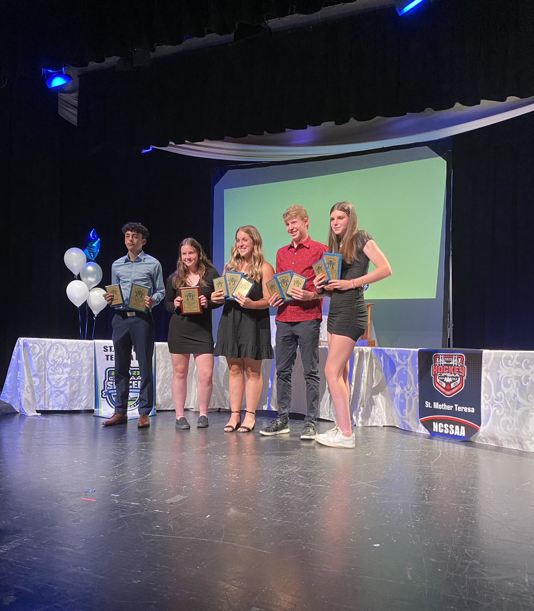 MmeKatHaucke's tweet photo. Amazing night at @MotherTeresaHS celebrating our high school athletes! So proud of all the teams and award winners. Thank you to our athletics department for such a special celebration. @MrNicolettiOCSB and I were especially proud of our soccer MVP winner. https://t.co/YVfEfVjNTX
