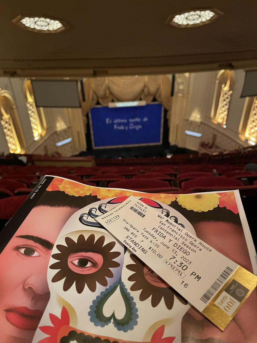Very curious to hear Gabriela Lena Frank’s El último sueño de Frida y Diego at <a href="/SFOpera/">San Francisco Opera</a> tonight. First Spanish-language opera for this company and first commissioned female composer on the main stage.