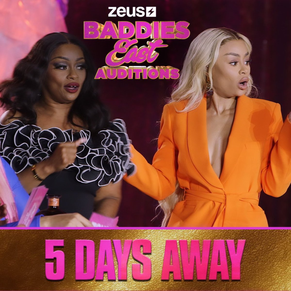 The_ZeusNetwork's tweet photo. Whewww, the #BaddiesEastAuditions will be Premiering in 5 DAYS!! 😯 EP @missnatalienunn , #TokyoToni, @RubiRose , @ChriseanMalone , @RPSnackMealz , @lo_london, ##Cat, @ScotlyndRyan and @pvd_biggie will all be weeding through thousands of potential Baddies for #BaddiesEast!! 😳 https://t.co/i8NnYOZBjH