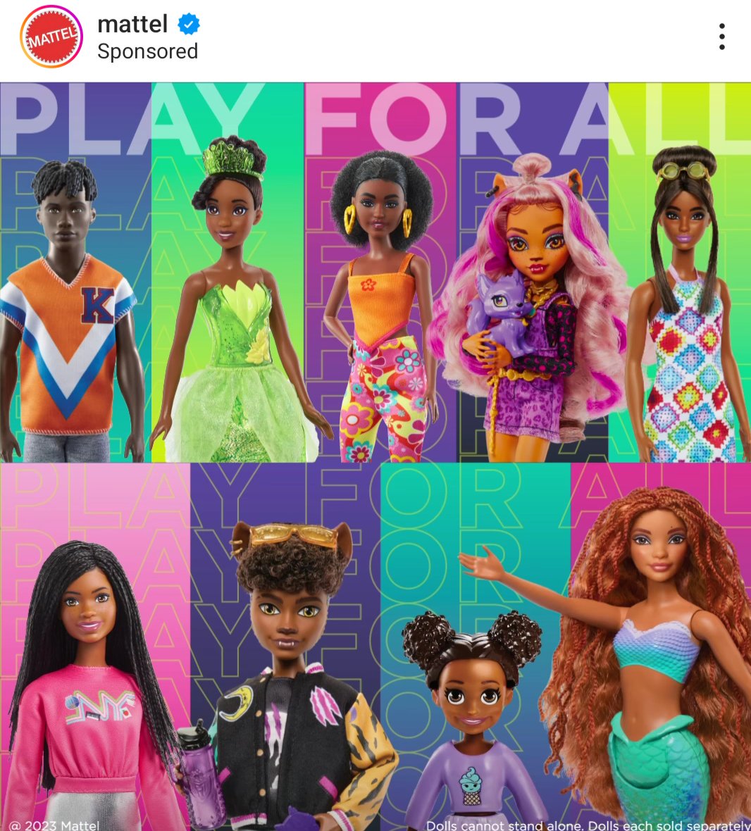 This is a cute lil photospread

Also Mattel finally advertising Clawd let's gooooo!!!!