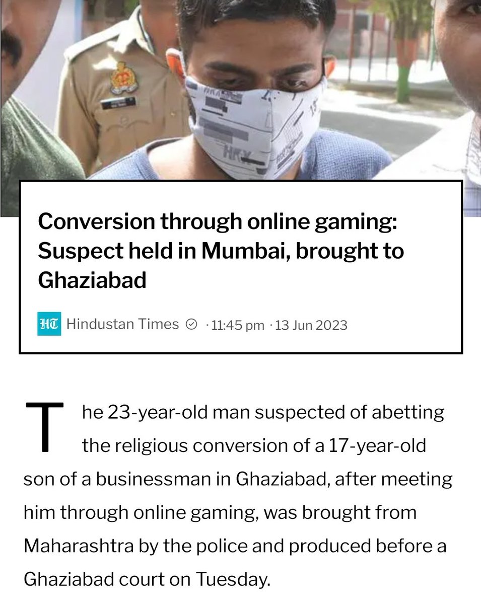 Conversion through online gaming suspect arrested in Mumbai. #GaningJihad #jihadisreal #StopConversion