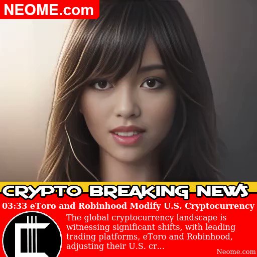 CRYPTO BREAKING NEWS
eToro and Robinhood Modify U.S.  Cryptocurrency Offerings Amidst Regulatory Changes. The global  cryptocurrency landscape is witnessing significant shifts, with leading  trading platforms, eToro and Robinhood, adjusting their U.S. cr... check us out @…