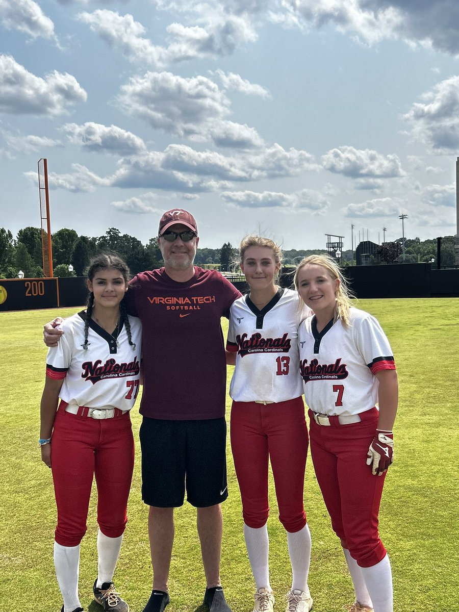 CCN2026's tweet photo. CCN 2026 making some noise at the VT camp today!  They all did a great  job.  @2026Kaylee @allisonryan_13 @LillyF2026 https://t.co/ZSG09fOVsS