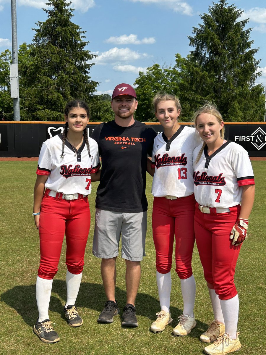 CCN2026's tweet photo. CCN 2026 making some noise at the VT camp today!  They all did a great  job.  @2026Kaylee @allisonryan_13 @LillyF2026 https://t.co/ZSG09fOVsS