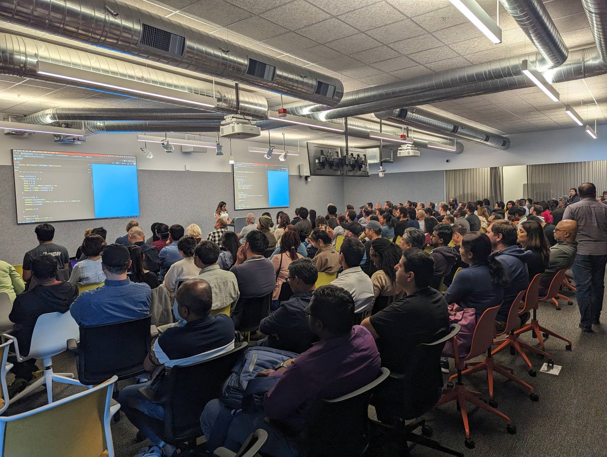 Tracy Lee | ladyleet (@ladyleet) on Twitter photo Standing room only for the Bay Area <a href="/gdgsv/">GDG Silicon Valley</a> + <a href="/moderndotweb/">Modern Web</a> event tonight!
<a href="/shrutikapoor08/">Shruti Kapoor</a> on stage, but excited that <a href="/marcushellberg/">Marcus Hellberg</a> is speaking too!
📸 <a href="/javaclimber/">Kevin Nilson</a>
#gdg #modernweb Standing room only for the Bay Area <a href="/gdgsv/">GDG Silicon Valley</a> + <a href="/moderndotweb/">Modern Web</a> event tonight!
<a href="/shrutikapoor08/">Shruti Kapoor</a> on stage, but excited that <a href="/marcushellberg/">Marcus Hellberg</a> is speaking too!
📸 <a href="/javaclimber/">Kevin Nilson</a>
#gdg #modernweb