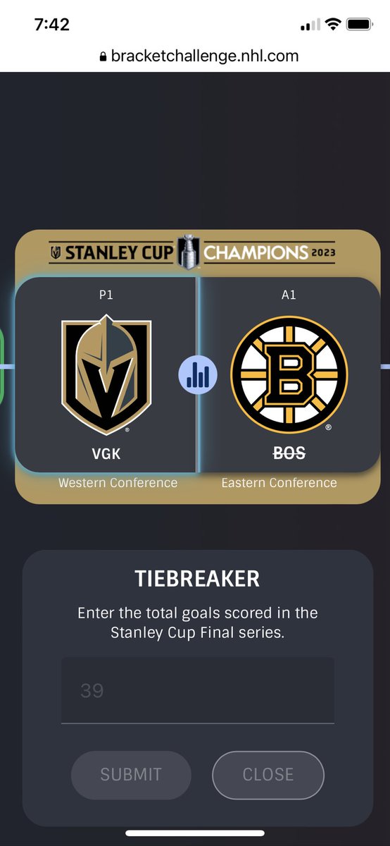 My @NHL #StanleyCupPlayoffs bracket wasn’t perfect but I have #VegasBorn to win the cup @NHL_On_TNT