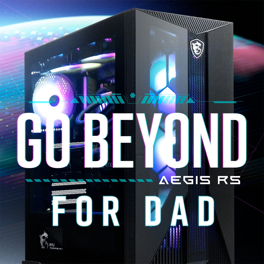 Go Beyond!! haha we iidx gamers

Give Dad the gift of gaming this Father's Day with the MSI Aegis RS desktop! 
Check it out at @Newegg: msi.gm/SA84C11E