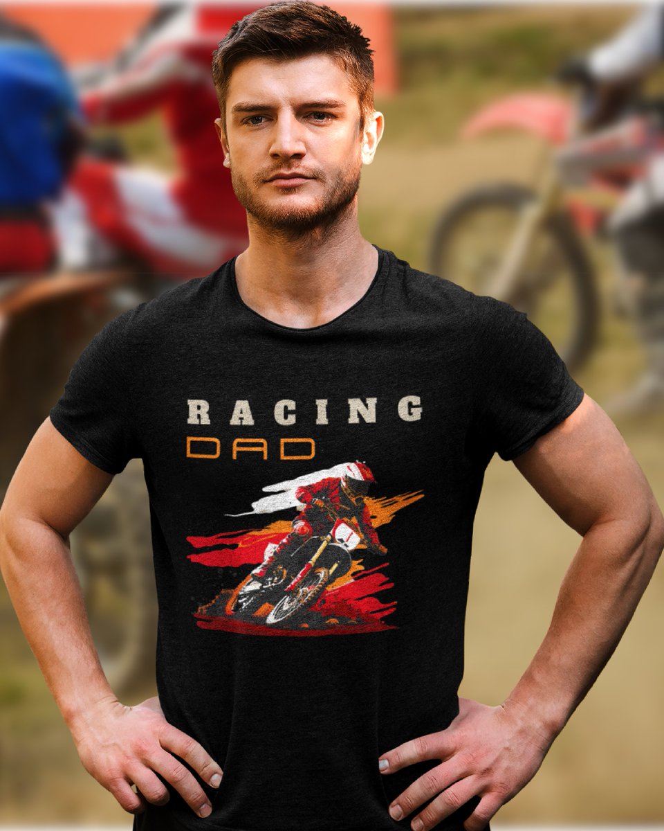 Racing Dad, Premium Ring-Spun Cotton T-Shirt by Aleksa Design on Spring #tshirt #tshirtshop #tshirtdesign #Motorsport #teeshirt #teeshirts