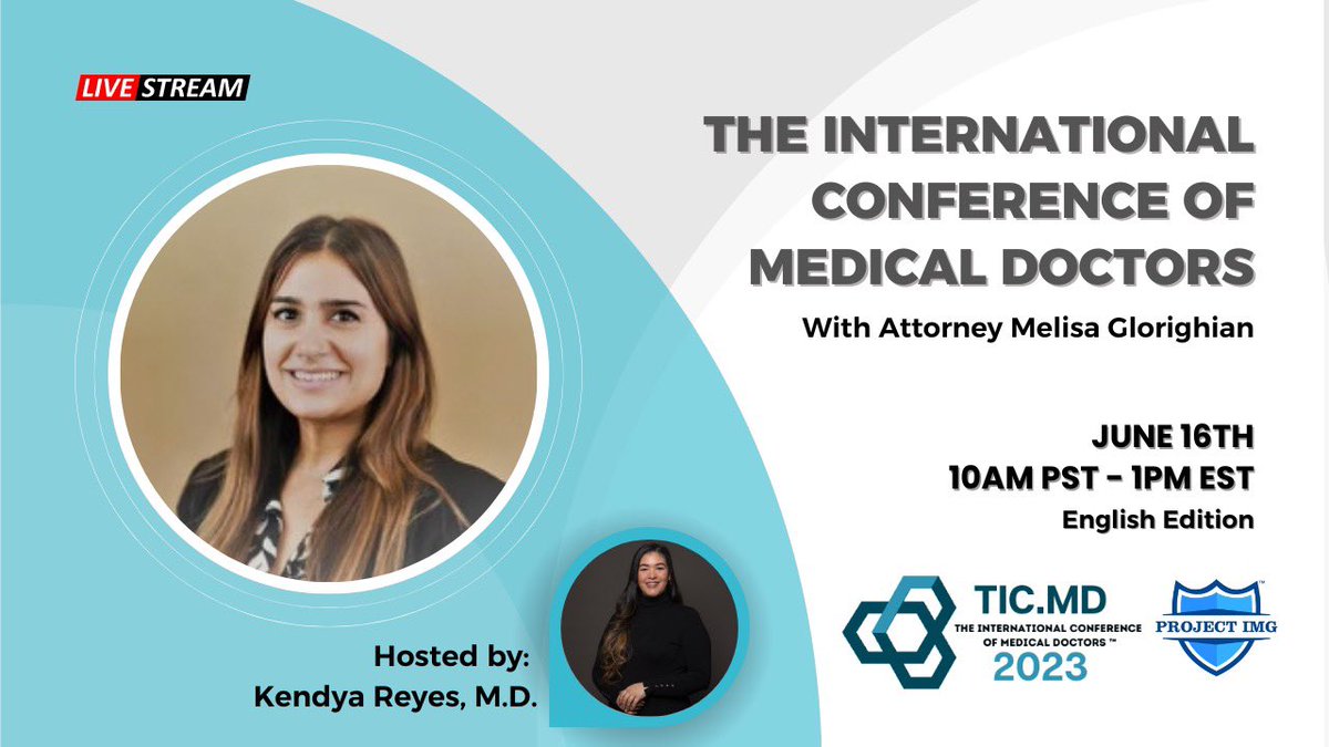 Licensed US 🇺🇸 Attorney answers your Legal Questions! You can’t miss this opportunity LIVE on our YouTube Channel‼️ FRIDAY JUNE 16TH at 10AM PST - 1PM EST‼️

Watch here 👇🏻
youtube.com/live/-Bum9PULN… 

#MedTwitter #usattorney #onlineconference #ticmd #projectimg