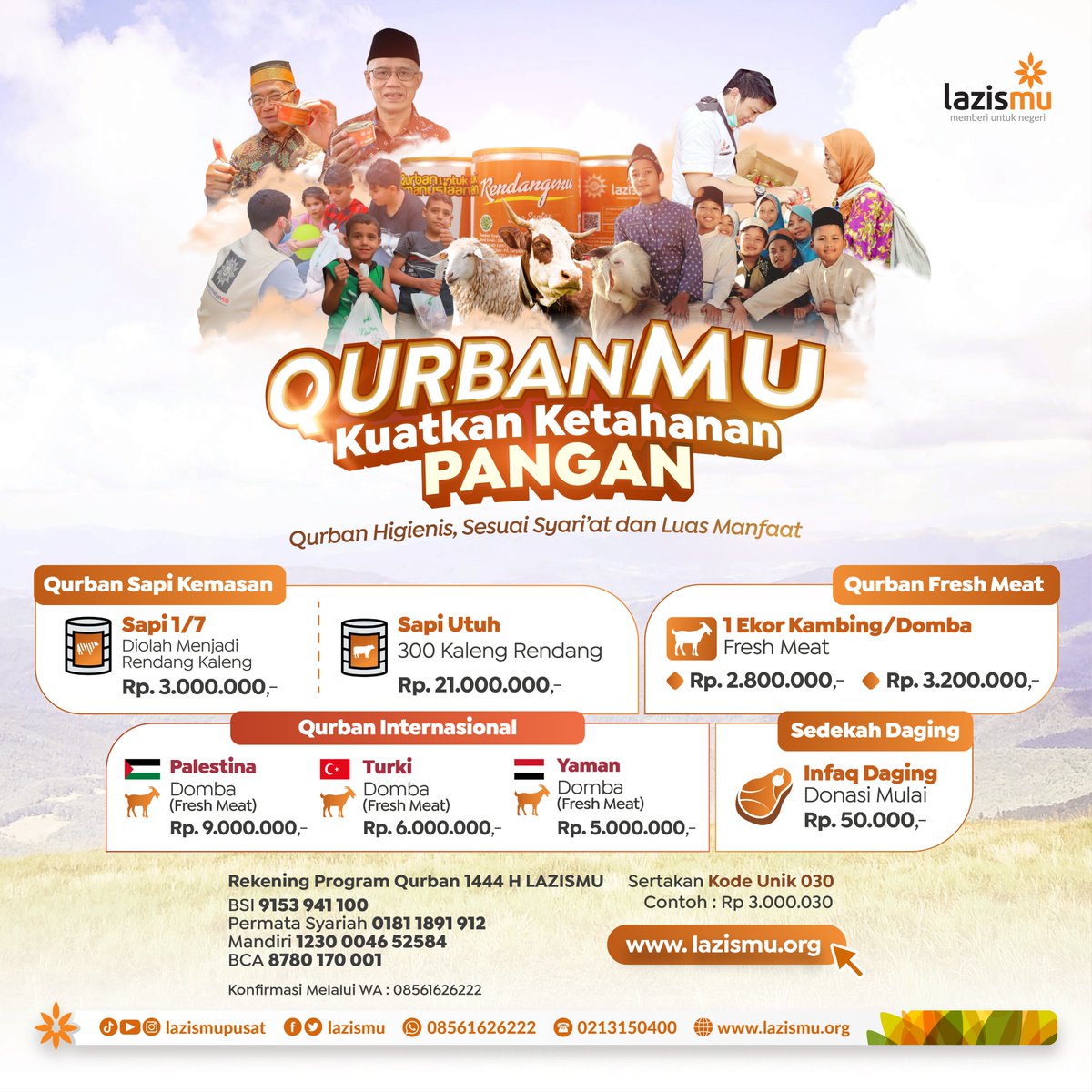 LAZISMU's tweet photo. Lalu, hikmah lainnya adalah sebagai realisasi ketaqwaan seseorang kepada Allah SWT. Untuk hikmah lainnya swipe ya.
Jangan lupa tunaikan qurbanmu melalu Lazismu dengan mengeklik link di bio.
Qurbanmu, Maksimalkan Berkahmu
#Qurbanmu
#Rendangmu
#Iduladha
#MemberiUntukNegeri https://t.co/4lyjINgd24