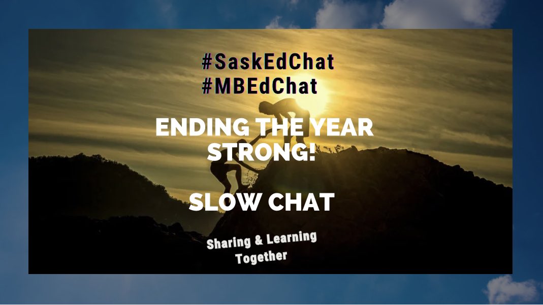 Get ready for serious fun #SaskEdChat as next week we team up with #MBEdChat for a week of slow chat! It’s going to be a new question each day! #rcsdconnect @vendi55 @tgrantt @trudykeil @technolandy @GennaRdz @MatteoDiMuro @ZBettess @jannymarie @andreachalifour @chadklein97