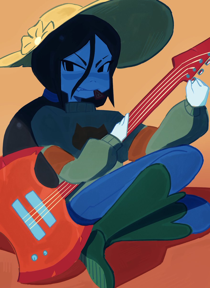 marceline tuning her bass