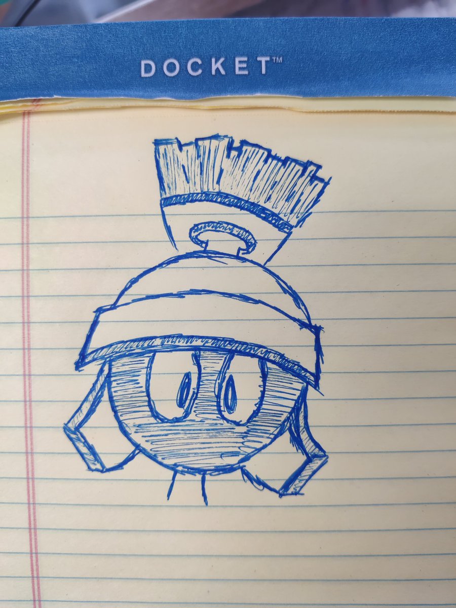 abcobb's tweet image. I drew Marvin the Martian the other day at work
