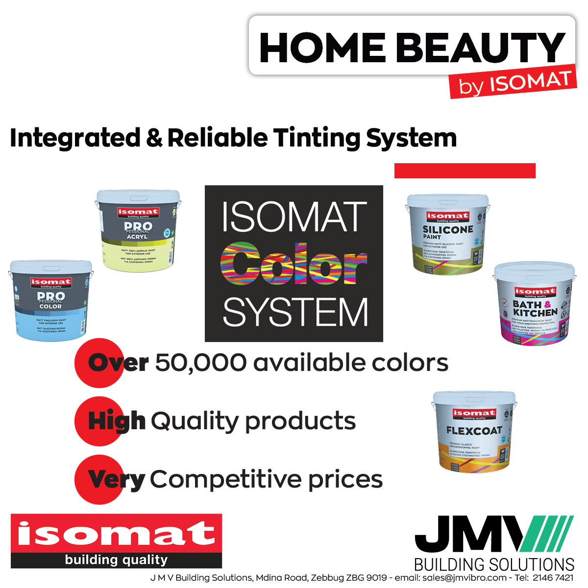 🎨 Introducing CHROMA: The Ultimate Colour Inspiration! 🌈✨
Unlock a world of captivating hues with ISOMAT's brand-new colour fan deck, CHROMA! 🎉 #CHROMA #ColourInspiration #EndlessPossibilities #JMVassalloVibroSteel #IsomatSolutions #JMVBuildingSolutions #ConstructionSolutions