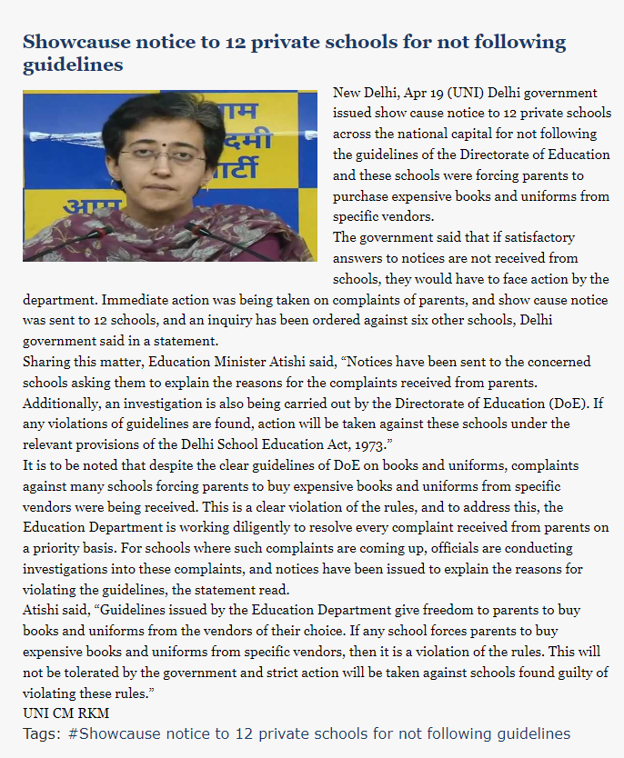 <a href="/AtishiAAP/">Atishi</a> <a href="/Dir_Education/">DIRECTORATE OF EDUCATION Delhi</a> <a href="/gupta_iitdelhi/">Himanshu Gupta</a> See How Your DOE officers are deliberately flouting RTI Act. compare with News Article of <a href="/livemint/">Mint</a> <a href="/htTweets/">Hindustan Times</a> <a href="/businesstoday/">Business Today</a> <a href="/AmarUjalaNews/">Amar Ujala</a> etc. whose correct? will you take action? <a href="/NCPCR_/">NCPCR</a> this is directly connected to Students.