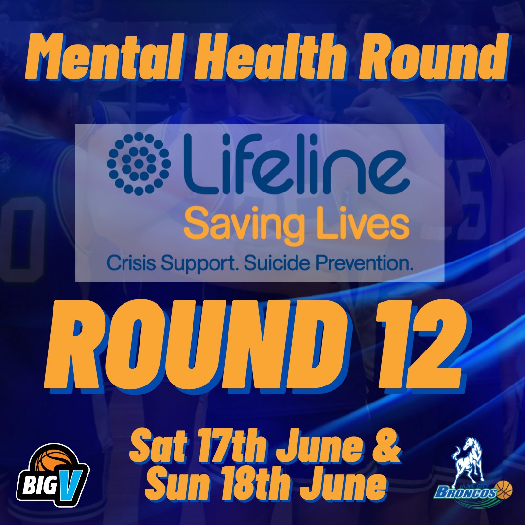 This week is Mental Health Round !!

Hope to see you at the stadium with 2 home games on Saturday and 2 home games on Sunday!

VJBL Broncos remember to wear your socks this weekend!

lifeline.org.au