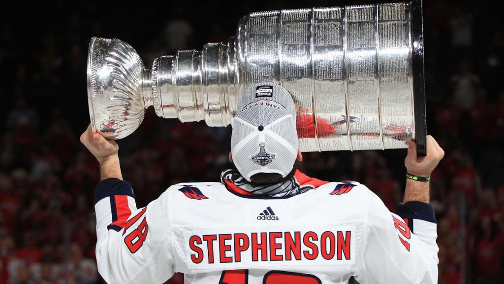 legendofthetim's tweet photo. Congrats to my dude Chandler Stephenson on winning his 2nd Stanley Cup. Crazy he lifted the Cup in Game 5 at @TMobileArena 5 years ago and then again today. Wish the #ALLCAPS had found a way to keep him. Congrats #VegasBorn on your first ever title https://t.co/15peycCMW0