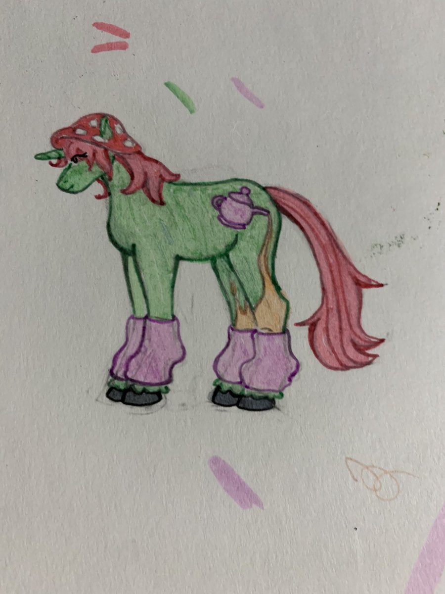 Mlp oc alert !!
Her name is mellowheart
She owns a small business that makes tea
She is 32 years old
She lives in ponytown
I am okay with fanart, just credit me😊😊