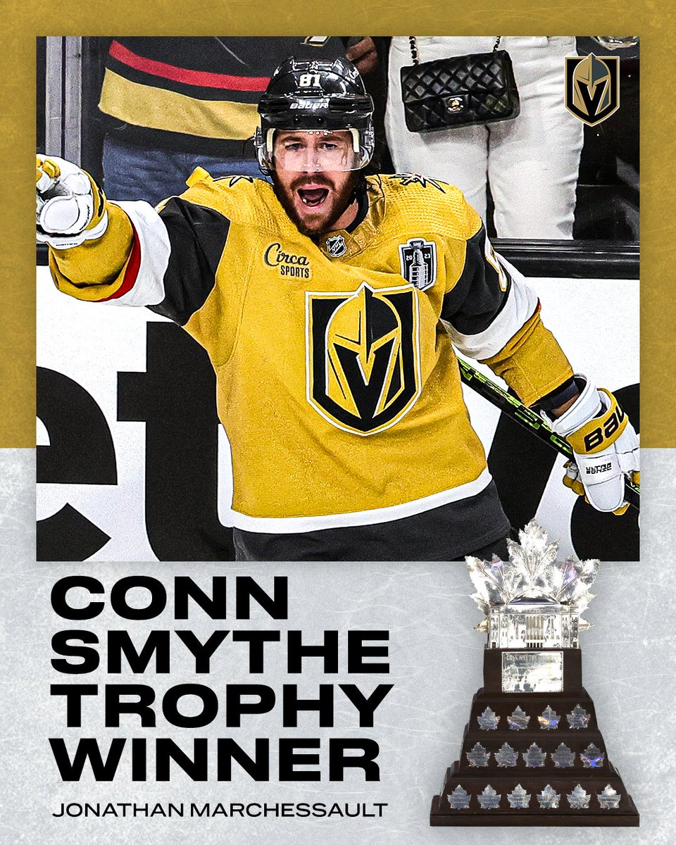 SportsCenter's tweet photo. FROM UNDRAFTED TO THE CONN SMYTHE 👏

Jonathan Marchessault is the 2023 playoff MVP! https://t.co/djwIdJtjar