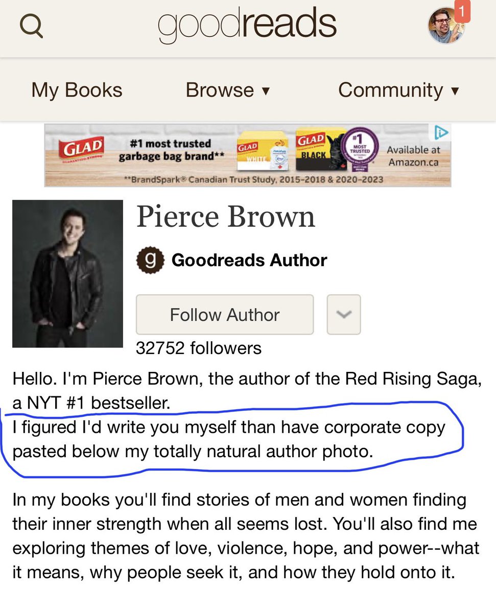 nickpierno's tweet photo. Hey @Pierce_Brown is this a typo, or do I just need a grammar lesson? https://t.co/AqbtzbWft5