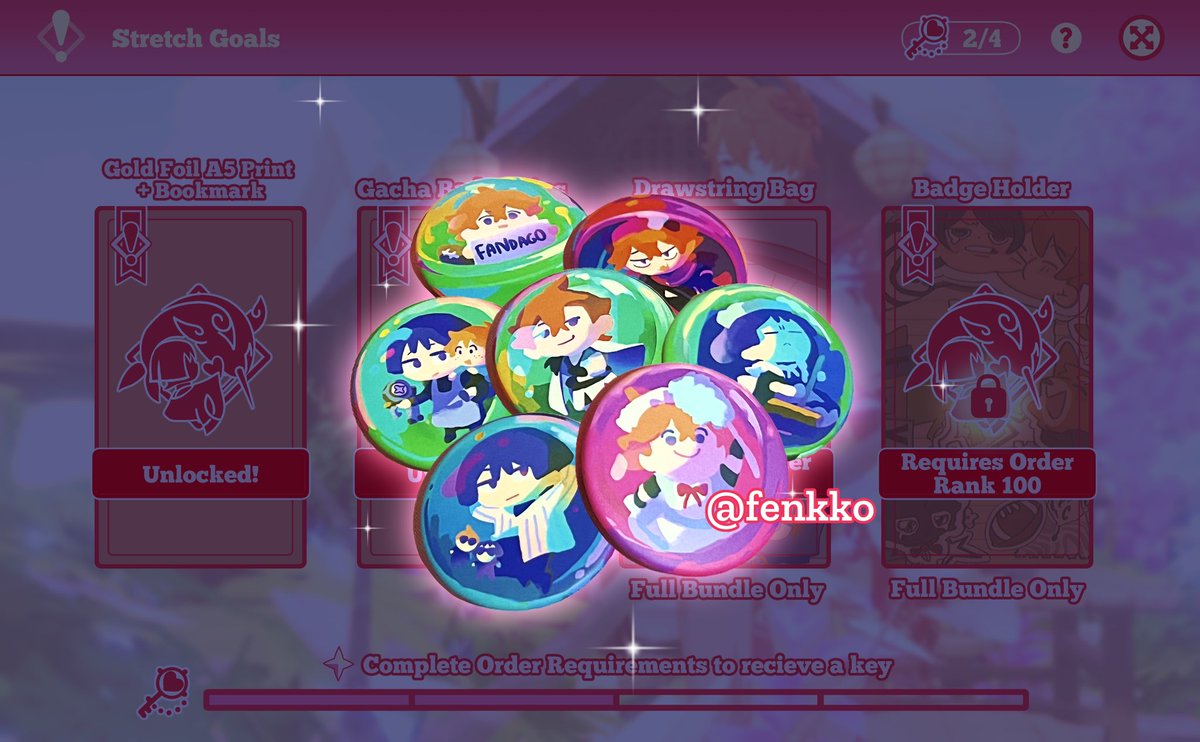 611MART's tweet photo. The second stretch goal has been unlocked, thank you! The great Chiscara Gacha Machine in the sky will provide each package with one random Scara and one random Childe Button.
🎁Scara and Childe Gacha 4.4cm Button Pins🎰 by Toymaker @fenkko
#611gachapon #chiscara #fandago https://t.co/fD8eYly2GA