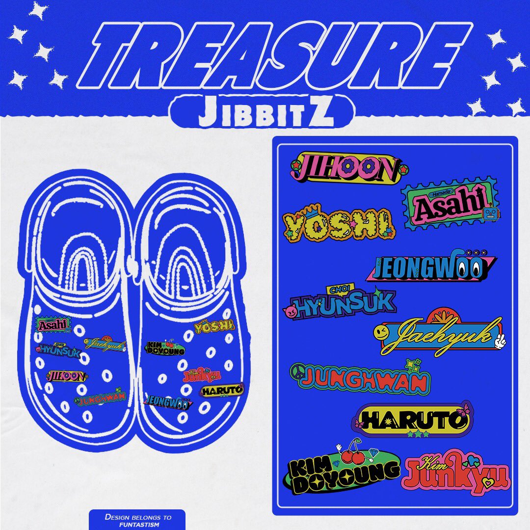 Hey! ku buka Pre-Order Treasure Jibbitz 🪷🤡

🪩Details:
-acrylics material 4.5mm
-size 4-4.5cm
🪩Price:
-10K for 1 piece
-95K for bundle (all members included)
✨ask anything thru DMs or u can just  hitt the link for purchase🥹
shope.ee/1fo25fVuyZ