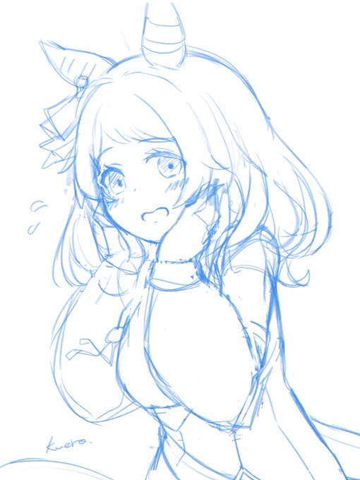 別の子を進めていたのですが、ミラ子を描きたくなってしまい…!#wip