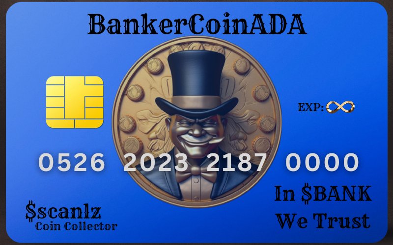 scanlz's tweet image. I just received an awesome gift👇🏾 from @CrashL11 I got my #CoinCollector $BANK @BankercoinAda muchas gracias 🙏