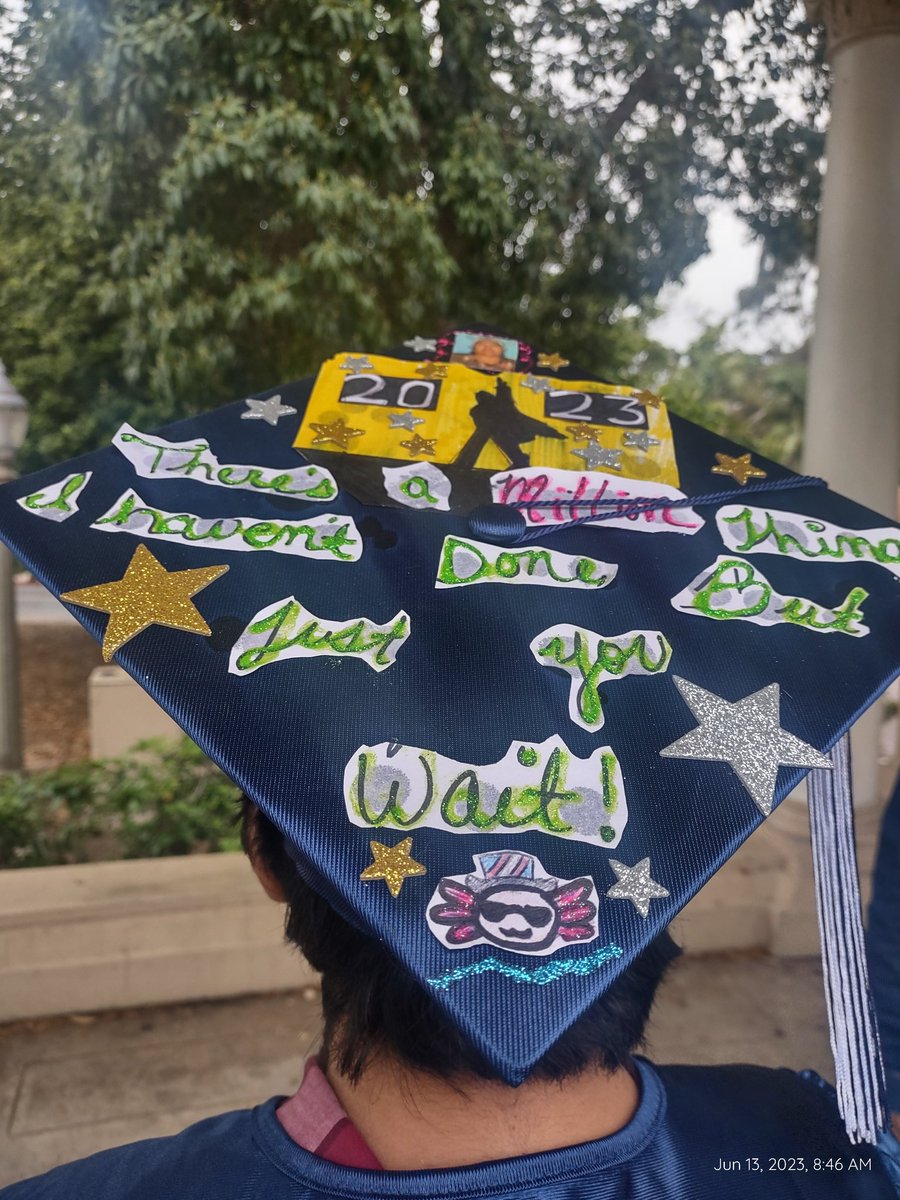 'There's a MILLION things I haven't done. But just you wait!' 

This is my graduate's cap today @hammusical1 #Hamilton #linmanuelmiranda  #thelearningchoiceacademy #sandiego @Lin_Manuel